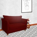 Ver imagem 2 de Namoradeira Poltrona Recepção Sala Escritório Isis Suede Cor:bordo