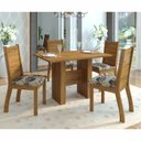 Ver imagem 1 de Mesa Quick Imbuia c/ 4 Cadeiras Napoli Imbuia Tecido Cacau