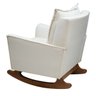 Poltrona Amamentação de Balanço Helena Linho Quarto Bebê - Crú - 4