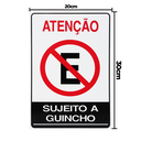 Ver imagem 2 de Combo 6 Placas De Sinalização Atenção Proibido Estacionar Sujeito A Guincho 20x30 Acesso - P-4/2 F9e