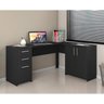 Mesa de Escritório em L 2 Gavetas 3 Portas Office Nt 2005  - 7