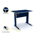 Ver imagem 3 de MESA P/ ESCRITÓRIO 92X61 PANDIN MAXXI - AZUL/CINZA MX90