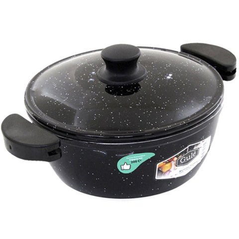 Panela 22cm Preto Resistente Gulê em Alumínio 2,2 Litros