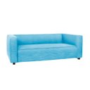 Ver imagem 2 de Sofá Namoradeira Amsterdam 1,40m Suede Azul Turquesa - Clique Decorações