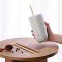 Ver imagem 7 de Copo Térmico 500ml - Fika - Tampa Plana - Cor Bege