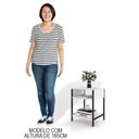 Ver imagem 5 de Mesa de Cabeceira Estilo Industrial Plaza L03 Branco - Mpozenato