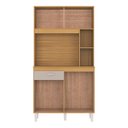 Ver imagem 3 de Armário para Cozinha Ambiente Kit Duda 90 Cm Damasco Off White – Poquema