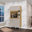 Ver imagem 1 de Armário para Cozinha Ambiente Kit Duda 90 Cm Damasco Off White – Poquema