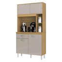 Ver imagem 2 de Armário para Cozinha Ambiente Kit Duda 90 Cm Damasco Off White – Poquema