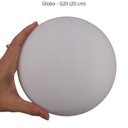 Ver imagem 3 de Luminária Pendente Lustre Vidro Globo 20cm 1782 Prelúdio