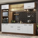Ver imagem 3 de Armário de Cozinha Completa 270cm Rustic Branco Agata Madesa 03