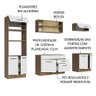 Armário de Cozinha Completa 270cm Rustic Branco Agata Madesa 03 - 5
