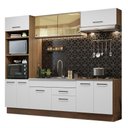 Ver imagem 1 de Armário de Cozinha Completa 270cm Rustic Branco Agata Madesa 03