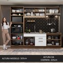 Ver imagem 6 de Armário de Cozinha Completa 270cm Rustic Branco Agata Madesa 03