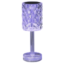 Ver imagem 1 de Luminária de Mesa Abajur Cristalina 26cm Led 3w Rgb Recarregável Embu Led