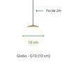 Luminária Pendente Lustre Vidro Globo 10cm 1700 Prelúdio - 2