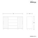 Ver imagem 4 de Cômoda Evidenza 4 Gavetas Cinamomo/off White (flex) - Abz