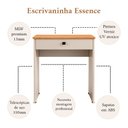 Ver imagem 3 de Mesa de Escritório Home Office Essence Compacta e Resistente para Costura com Gaveta Auxiliar Off-Wh
