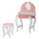 Ver imagem 2 de Mini Penteadeira Infantil com Espelho Borboleta Rosa 100% Mdf Valen