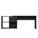 Ver mais imagens de Escrivaninha Mesa Escritório em L Office Nt 2060 2 Gavetas 3 Nichos 148,6cm Preto Tx