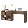 Mesa de Escritório em L 2 Gavetas 3 Nichos Office NT 2060  - 5