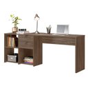 Ver imagem 5 de Mesa de Escritório em L Office NT 2060 2 Gavetas 3 Nichos 148,6cm Nogal Trend