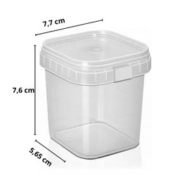 Pote Lacre Bolo no Pote Descartável 220ml Potinho 50 Unid Ws Plástico Potes com Lacre Veda Bem Não V - 2