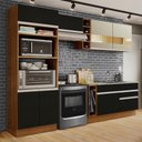Ver mais imagens de Armário de Cozinha Completa 270cm Rustic/Preto/Crema Jade Madesa 08
