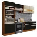 Ver imagem 1 de Armário de Cozinha Completa 270cm Rustic/Preto/Crema Jade Madesa 08
