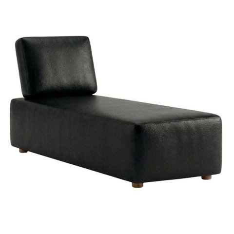 Sofá Chaise Modular Block 74x153 Pes Madeira Courino Tcs 724 Moll