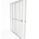 Ver imagem 2 de Porta Sacada de Aluminio Branco 3 Folhas Móveis de Vidro com Trinco 2,10x1,20