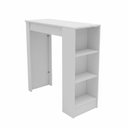 Ver imagem 2 de Bancada Ilha Gourmet Americana 90cm 2 Prateleiras Bologna Branco - Mademóvel