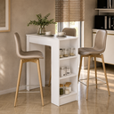 Ver imagem 7 de Bancada Ilha Gourmet Americana 90cm 2 Prateleiras Bologna Branco - Mademóvel