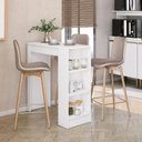 Ver imagem 2 de Balcão Bancada Cozinha Ilha Gourmet Americana 90cm 3 Prateleiras Branco - Mademovel