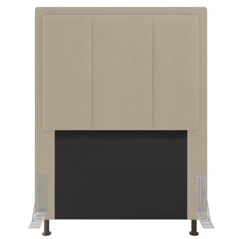 Cabeceira Cama Box Solteiro Veneza 90 Cm Sintético MV Estofados Bege