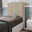 Ver imagem 2 de Cabeceira Cama Box Solteiro Veneza 90 Cm Sintético MV Estofados Bege