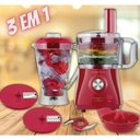 Ver imagem 4 de Multiprocessador 3x1 800W Classic Home 4 Velocidades Luxx Red 220V