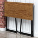 Ver imagem 3 de Mesa Industrial para Escritório Slim Asy Dobrável Preto e Canela