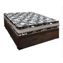 Ver imagem 3 de Cama Base Box Baú Casal Super Black Suede Marrom + Colchão Casal Super Black D33 28x138x188