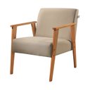 Ver imagem 1 de Poltrona em Linho Perla Agarb Decor:linho Bege