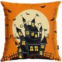 Ver imagem 1 de Capa com LED para Almofada 43x43cm Halloween 101 Casa Assombrada Belchior
