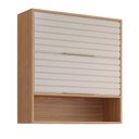 Ver imagem 1 de Armário Aéreo Esplêndida 80cm 2 Portas Basculantes com Nicho Freijó/off White - Mgm