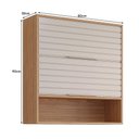 Ver imagem 3 de Armário Aéreo Esplêndida 80cm 2 Portas Basculantes com Nicho Freijó/off White - Mgm