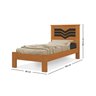 Cama Solteiro Tradicional em MDF Nature - Virginia - 3