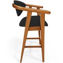 Ver imagem 7 de Kit 04 Banquetas Alta Para Cozinha Bancada Bar Sala de Jantar Fixa Cecília L02 Bouclê Preto - Lyam D