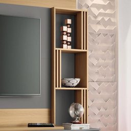 Painel Home Livelo Freijó Cinza Moonstone Banana Bit HB Móveis Painel para TV - 3