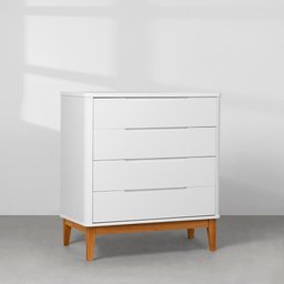 Kit Quarto Infantil Boom com Pés Square Mel - Berço Slim + Cômoda 4 Gavetas - Branco Abra Cadabra - 5
