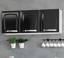 Ver imagem 3 de Armário Aéreo de Cozinha Rose 3 Portas Itatiaia - Preto