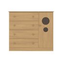 Ver imagem 7 de Cômoda Infantil 95cm 1 Porta com Vidro e 4 Gavetas Pirulito Multimóveis Mp4469 Madeirado