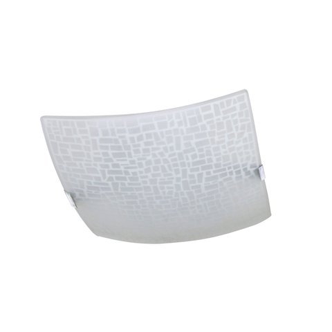 Luminária Plafon Quadrado Med Craquelet Branco - 1319 Med Br